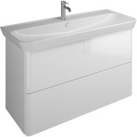 Тумба с раковиной Burgbad Iveo 120 SFEN120F2833G0161C0001*1 подвесная Белая глянцевая — фото 1, Мебель для ванной