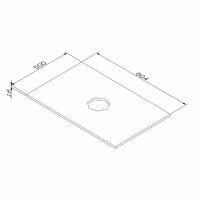 Столешница под раковину AM.PM Func 80 M8FST0800WM Белая матовая — фото 3, Столешницы под раковину