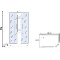 Товар: Душевая кабина Мономах Б/К 120x90x24 МЗ L 10000005813 без гидромассажа - фото 6 Душевая кабина Мономах Б/К 120x90x24 МЗ L 10000005813 без гидромассажа — фото 6, Душевые кабины