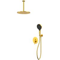 Душевая система Whitecross Y brushed gold YSET12TOPGLB Брашированное золото — фото 1, Душевое оборудование. Душевая программа