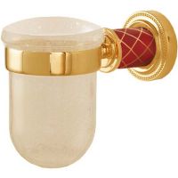 Стакан для зубных щеток Boheme Murano 10904-R-G Золото Рубиновый — фото 1, Мыльницы