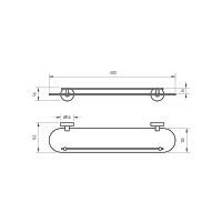 Товар: Стеклянная полка Veragio Largenta VR.LGT-1911.CR Хром - фото 2 Стеклянная полка Veragio Largenta VR.LGT-1911.CR Хром — фото 2, Полки для ванной и душа