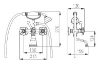 Товар: Смеситель для ванны Rav Slezak Morava retro MK359.5/2 Хром - фото 3 Смеситель для ванны Rav Slezak Morava retro MK359.5/2 Хром — фото 3, Смесители