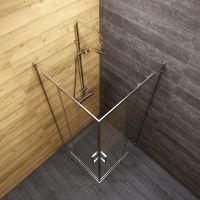 Душевой уголок Triton Каппа-Хром 90х90 Щ0000054220 профиль Хром стекло прозрачное — фото 6, Душевые уголки