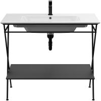 Консоль под раковину Kerama Marazzi Piano Next 95 PIA.N.95\BLK Черная матовая — фото 1, Консоли для раковины