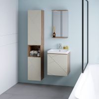 Тумба под раковину Бриклаер Кристалл 50 подвесная Латте Дуб крафт табачный арт-4627125416910 — фото 6, Тумбы под раковину