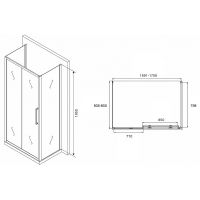 Товар: Душевой уголок Abber Schwarzer Diamant 170x85 AG30170MH-S85M-S85M профиль Хром стекло матовое - фото 5 Душевой уголок Abber Schwarzer Diamant 170x85 AG30170MH-S85M-S85M профиль Хром стекло матовое — фото 5, Прямоугольные душевые уголки