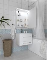 Товар: Зеркальный шкаф 1MarKa Соната 60 Ц0000007617 с подсветкой Белый глянец - фото 4 Зеркальный шкаф 1MarKa Соната 60 Ц0000007617 с подсветкой Белый глянец — фото 4, Зеркальные шкафы в ванную