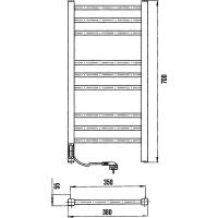 Электрический полотенцесушитель Laris Астор ЧК9 350х700 L 73207769 Белый муар — фото 10, Электрические полотенцесушители