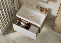 Тумба под раковину Aquaton Либерти 70 1A279801LYC70 подвесная Дуб эльвезия Белая — фото 21, Тумбы под раковину