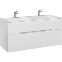 Тумба под раковину Jorno Modul 120 Mоl.01.122/P/W подвесная Белый глянец — фото 2, Тумбы под раковину