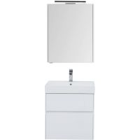 Комплект мебели для ванной Aquanet Бруклин 60 207803 подвесной Белый глянец — фото 1, Комплекты мебели для ванной