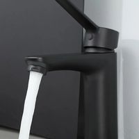 Смеситель для раковины Gappo G21-6 Черный матовый арт-G1021-6 — фото 14, Смесители для раковины