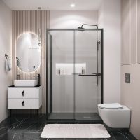 Товар: Душевой уголок Grossman Style 130х90 120.K33.05.1390.21.02 профиль Черный матовый стекло шиншилла - фото 3 Душевой уголок Grossman Style 130х90 120.K33.05.1390.21.02 профиль Черный матовый стекло шиншилла — фото 3, Душевые уголки