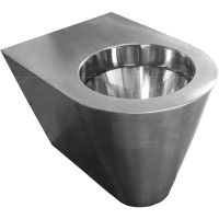 Унитаз Nofer 13018.B подвесной Нержавеющая сталь глянцевая без сиденья — фото 2, Подвесные унитазы