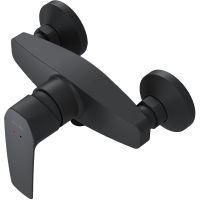 Комплект душевого уголка с душевой системой и аксессуарами AM.PM Gem 90x90 WK90EN профиль Черный матовый стекло прозрачное — фото 22, Душевые уголки четверть круга