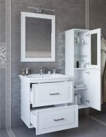 Тумба под раковину Sanflor Модена 75 С04616 подвесная Белая матовая — фото 4, Тумбы под раковину