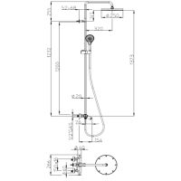 Товар: Душевая система Bossini Elios L10402.1.030 с термостатом Хром - фото 3 Душевая система Bossini Elios L10402.1.030 с термостатом Хром — фото 3, Душевые стойки