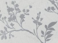 Обои Solo Grace E201501 Винил на флизелине (1,06*10) Серый/Серебряный, Листья — фото 2, Обои для стен