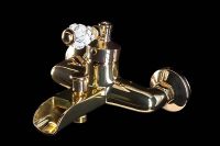 Товар: Смеситель для ванны Boheme Vogue Crystal 213-CRST Золото - фото 2 Смеситель для ванны Boheme Vogue Crystal 213-CRST Золото — фото 2, Смесители