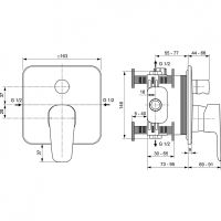 Смеситель для душа Ideal Standard Cerafine Model D A7348AA Хром — фото 6, Смеситель для душа