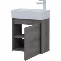 Тумба с раковиной Aquanet Nova Lite 50 302520 подвесная Дуб рошелье — фото 8, Тумбы с раковиной