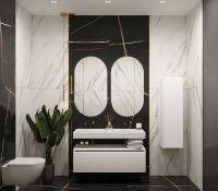 Раковина Boheme Armadi Art Flat 120 888-120 двойная Белая матовая — фото 4, Раковины