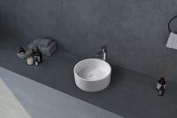 Раковина-чаша Abber Stein 40 AS2612 Белая матовая — фото 3, Раковины накладные