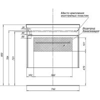 Тумба под раковину Aquanet Августа 75 274144 подвесная Белый глянец — фото 5, Мебель для ванной