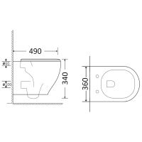 Товар: Унитаз Orange C07-100W подвесной с сиденьем Микролифт - фото 15 Унитаз Orange C07-100W подвесной с сиденьем Микролифт — фото 15, Подвесные унитазы