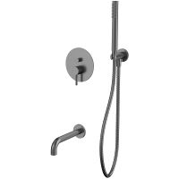 Смеситель для ванны Whitecross Y gunmetal YSET06GM Оружейная сталь — фото 1, Смесители