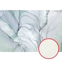 Фреска Ortograf Fluid art 34217 Фактура флок FLK Флизелин (4*2,7) Бирюзовый/Серый, Абстракция — фото 1, Фрески