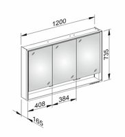 Зеркальный шкаф Keuco Royal Lumos 120 14305 171301 с подсветкой Серебрянный — фото 5, Мебель для ванной