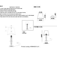 Настольная лампа Crystal Lux Armando LG1 Chrome Белая Хром — фото 3, Настольные лампы