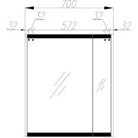 Зеркальный шкаф STWORKI Кронборг 70 1A262002KB820 Черный Серый — фото 9, Зеркальные шкафы в ванную