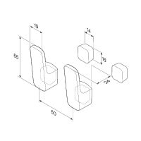 Крючок AM.PM Func A8F35622 Черный матовый — фото 7, Крючки для полотенец