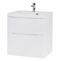 Тумба под раковину BelBagno Marino 60 MARINO-H60-600-2C-SO-BL-P подвесная Bianco Lucido — фото 1, Тумбы под раковину