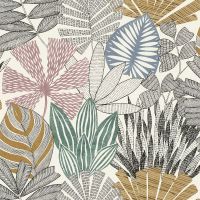 Обои RASCH Garden 868258 Винил на флизелине (0,53*10,05) Разноцветный, Листья/Цветы — фото 1, Обои для стен