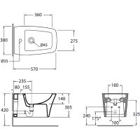 Биде Azzurra Hera HEBKS000000MBI*1 подвесное Белое — фото 3, Биде