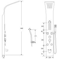 Товар: Душевая панель Ceruttispa Victoria G CT9978 с гидромассажем Золото - фото 3 Душевая панель Ceruttispa Victoria G CT9978 с гидромассажем Золото — фото 3, Душевые панели