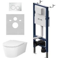 Товар: Комплект унитаза с инсталляцией AM.PM Func FlashClean IS90101.8F1701 с сиденьем Микролифт и Белой глянцевой клавишей смыва - фото 1 Комплект унитаза с инсталляцией AM.PM Func FlashClean IS90101.8F1701 с сиденьем Микролифт и Белой глянцевой клавишей смыва — фото 1, Унитазы