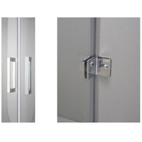 Душевой уголок Aquanet Beta NWD2242 100x100 радиальный профиль Хром стекло прозрачное — фото 5, Душевые уголки четверть круга