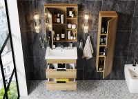 Товар: Зеркальный шкаф Onika Легран 50.00У 205022 Дуб галифакс - фото 5 Зеркальный шкаф Onika Легран 50.00У 205022 Дуб галифакс — фото 5, Зеркальные шкафы в ванную