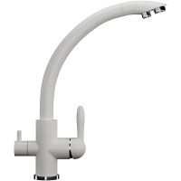 Смеситель для кухни Ulgran Classic U-017-341 Ультра-белый — фото 1, Смесители