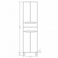 Шкаф пенал СанТа Лондон 50 524010 Белый — фото 5, Пеналы для ванной комнаты