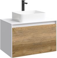 Корпус тумбы под раковину Aqwella 5 Stars Mobi 80 MOB0108W подвесной Белый — фото 3, Тумбы под раковину