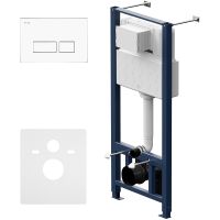 Комплект унитаза с инсталляцией AM.PM Awe IS47001.111738 с сиденьем Микролифт и Белой клавишей смыва — фото 12, Комплекты унитаз + инсталляция