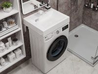 Товар: Раковина Paola Siena 60x50 на стиральную машину Белая глянцевая - фото 8 Раковина Paola Siena 60x50 на стиральную машину Белая глянцевая — фото 8, Раковины