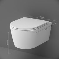 Унитаз AM.PM Func подвесной с сиденьем Микролифт арт-C8F1700SC — фото 10, Подвесные унитазы