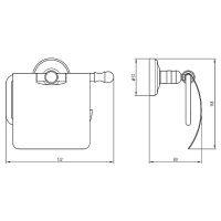 Держатель туалетной бумаги Migliore Mirella 17352 с крышкой Медь — фото 2, Держатели туалетной бумаги